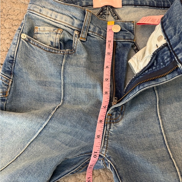 REVICE Blue Flare Wide Leg Jeans Star Butt American Flag Stretch Size 26. - Picture 6 of 13